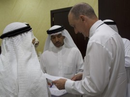 Alan answering technical queries in Saudi Arabia