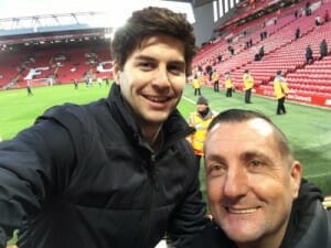 Julius and Craig at Anfield