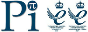 Pi Logo and Queen's Award Logos